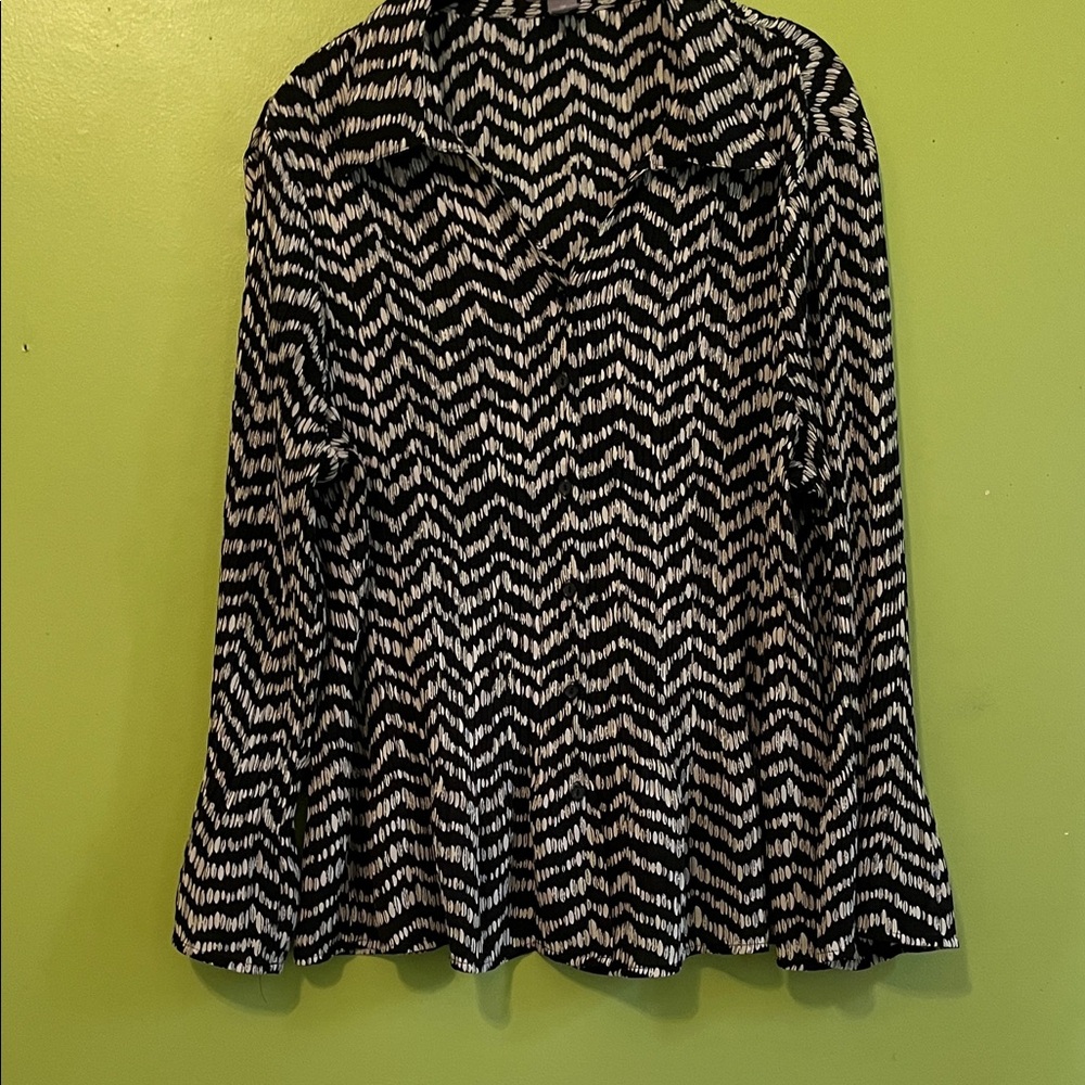 Investments Button Up Shirt with Flared Sleeves